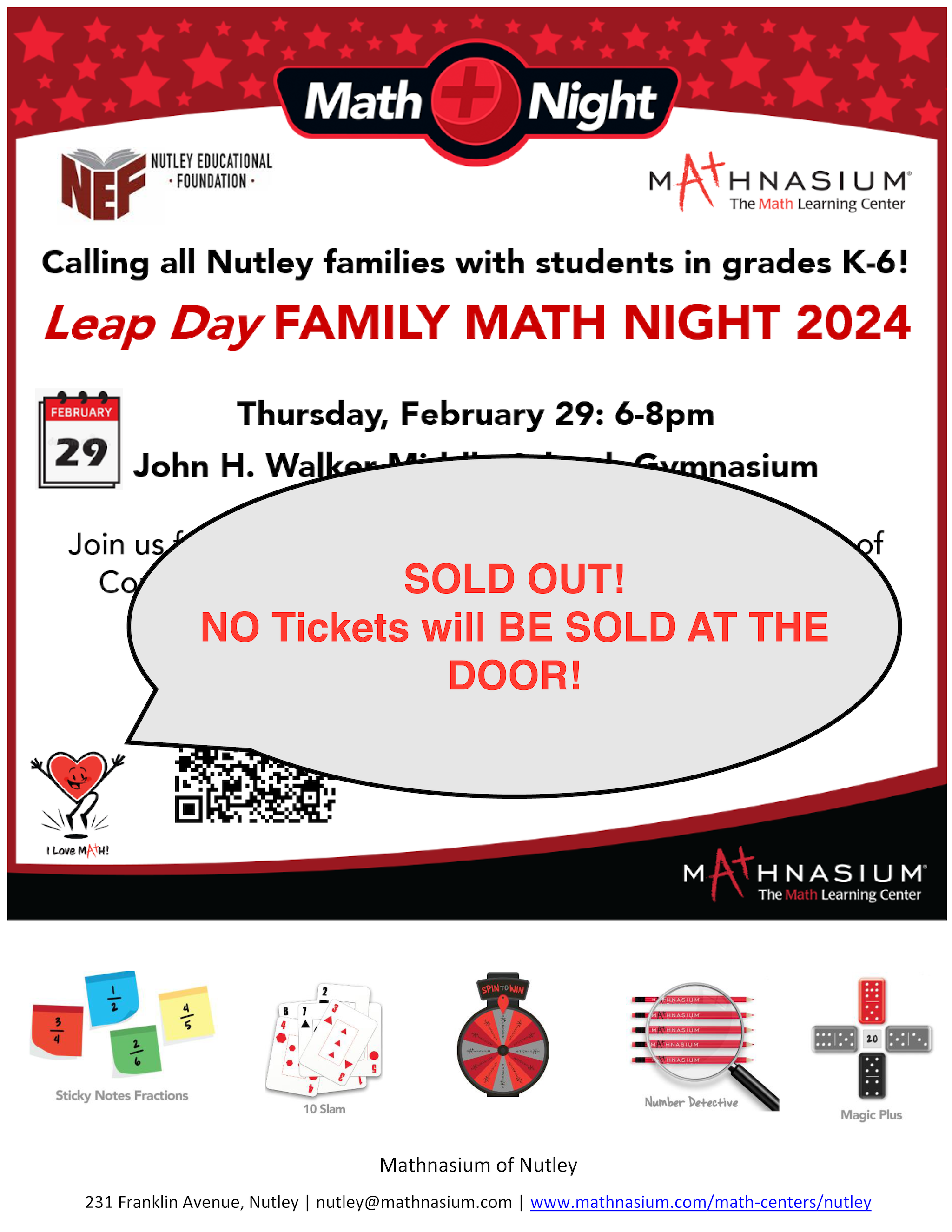 2024 Math Night Sold Out